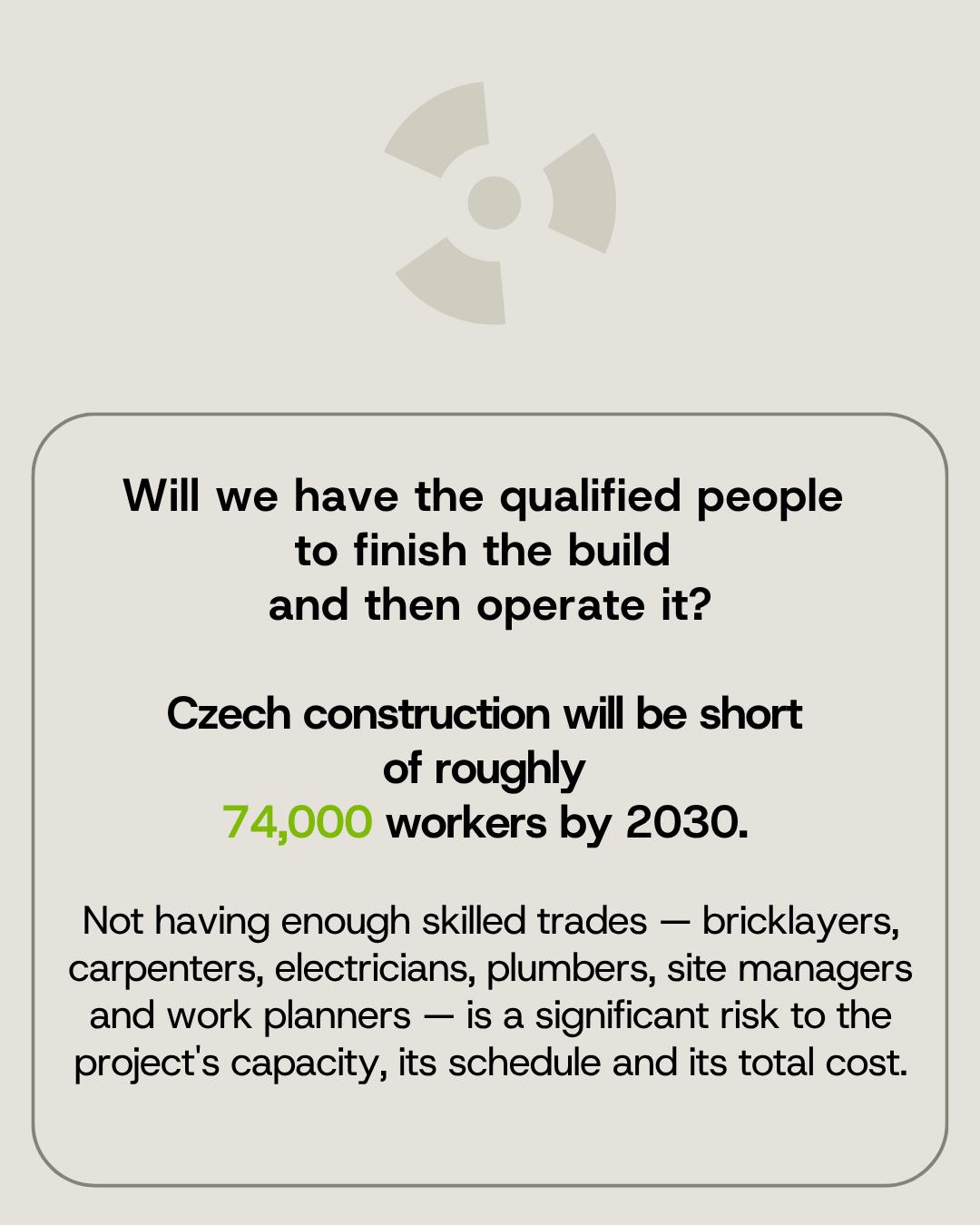Czech construction will be short of roughly 74,000 workers by 2030