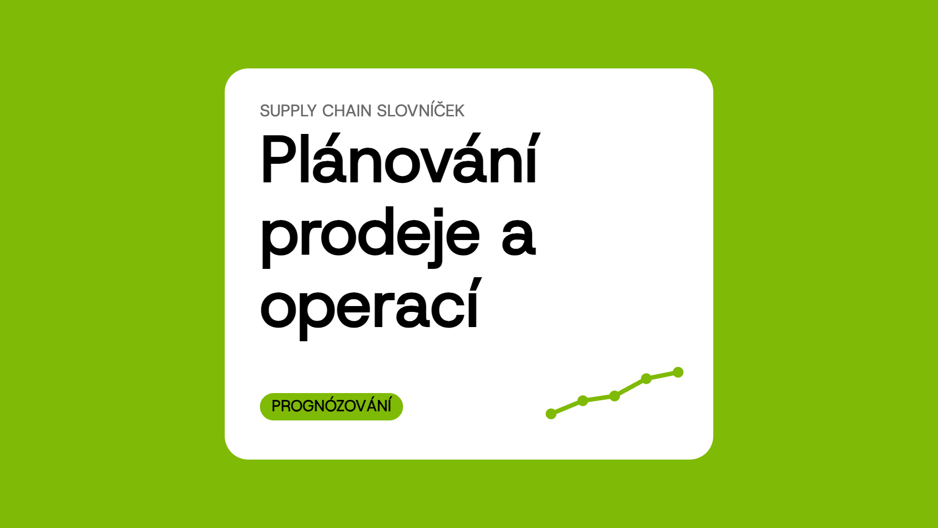 Plánování prodeje a operací