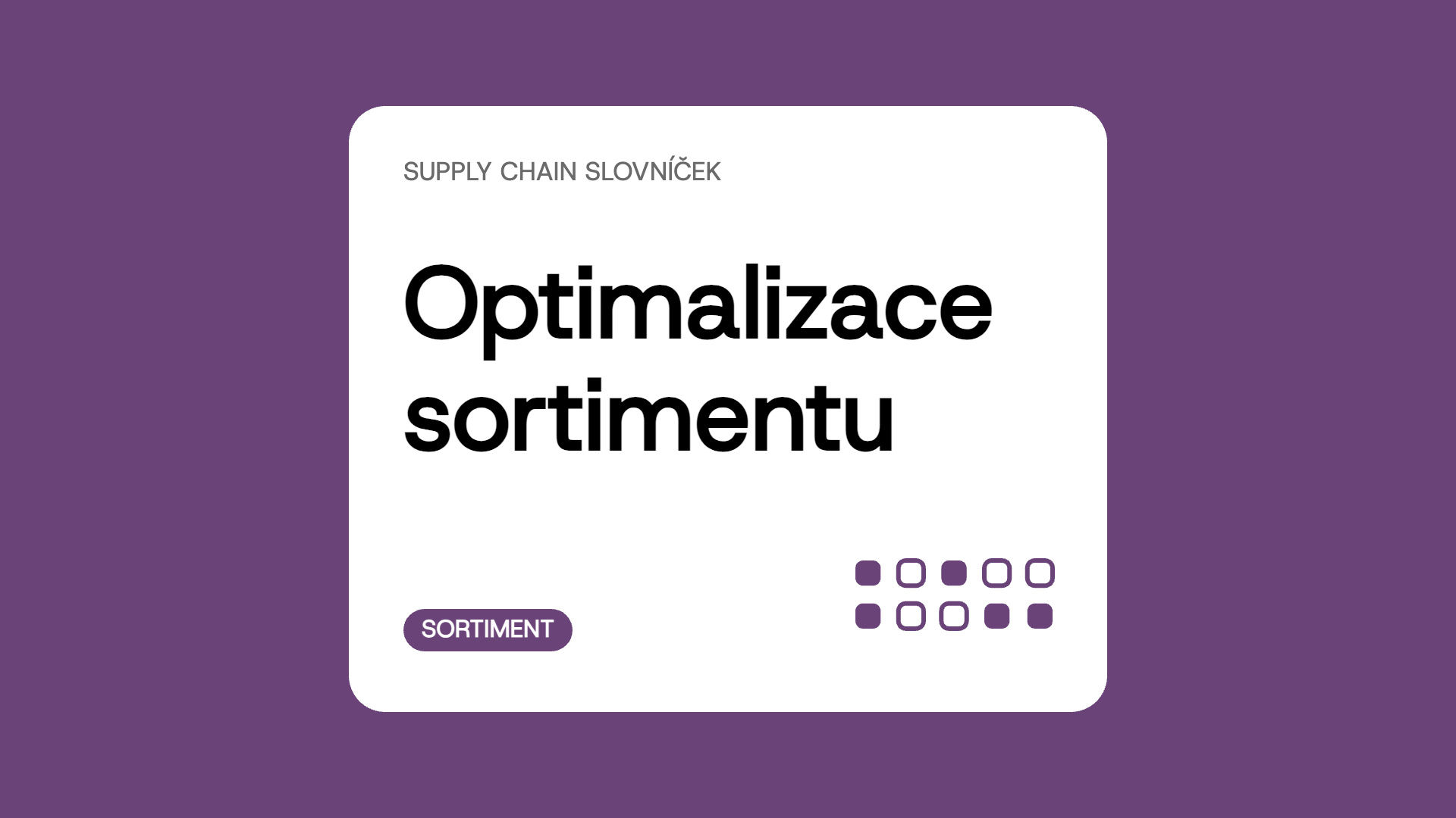 Optimalizace sortimentu