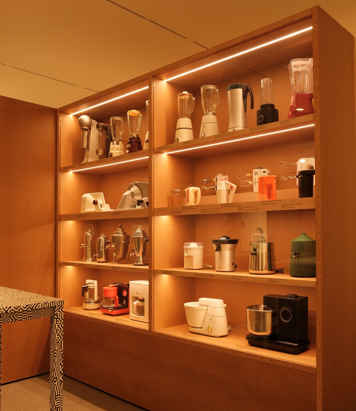 Home appliances on store shelves