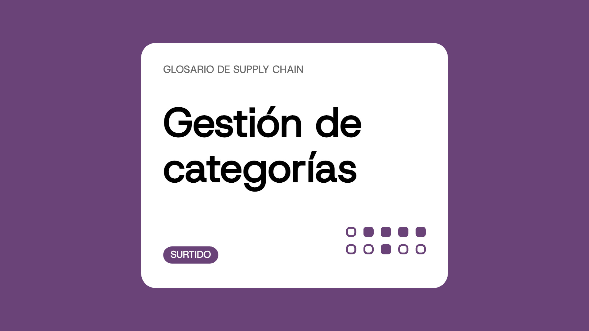 Gestión de categorías