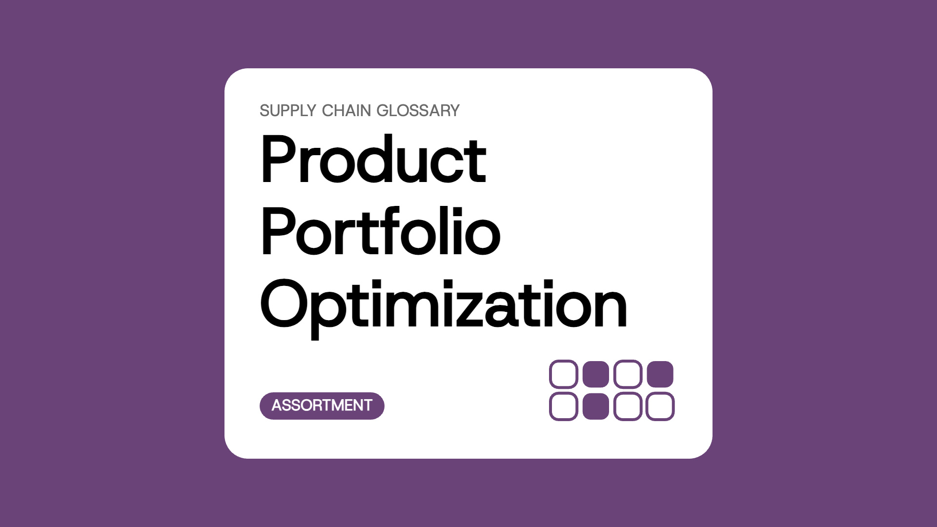 Product Portfolio Optimization